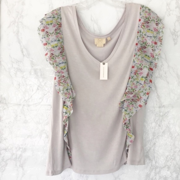 Anthropologie Tops - NWT Vanessa Virginia indak Ruffle Top sz Med